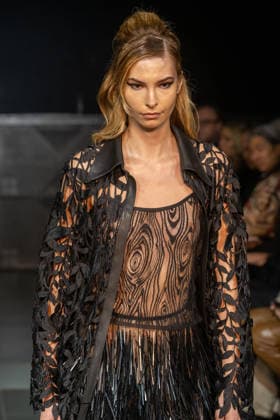 February 11, 2026, New York, United States: A model walks the runway at the Frederick Anderson fashion show during New York Fashion Week at Nebula. New York United States  - ZUMAs197 20260211_aaa_s197_507 Copyright: xRonxAdarx