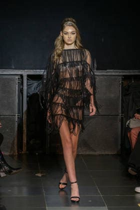 February 11, 2026, New York, United States: A model walks the runway at the Frederick Anderson fashion show during New York Fashion Week at Nebula. New York United States  - ZUMAs197 20260211_aaa_s197_512 Copyright: xRonxAdarx
