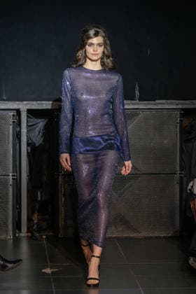 February 11, 2026, New York, United States: A model walks the runway at the Frederick Anderson fashion show during New York Fashion Week at Nebula. New York United States  - ZUMAs197 20260211_aaa_s197_529 Copyright: xRonxAdarx