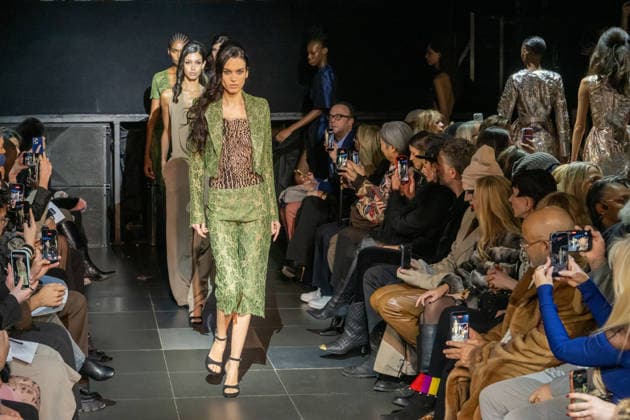 February 11, 2026, New York, United States: Models walk the runway finale at the Frederick Anderson fashion show during New York Fashion Week at Nebula. New York United States  - ZUMAs197 20260211_aaa_s197_535 Copyright: xRonxAdarx