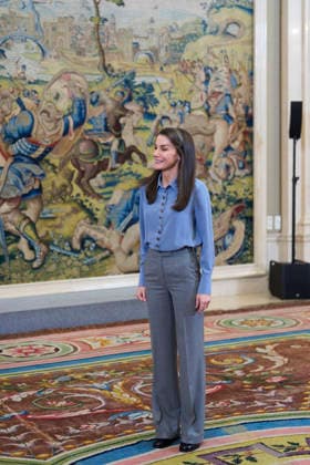 Queen Letizia attends audiences at Zarzuela Palace Queen Letizia of Spain attends an audience with representatives of the Claudia Tecgle Foundation at Zarzuela Palace on February 12, 2026 in Madrid, Spain Photo by IMAGO MPG Madrid Zarzuela Palace Madrid Spain  Copyright: xMPGx