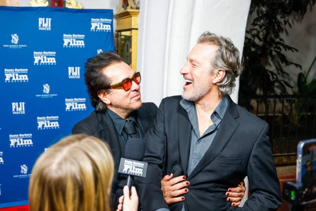 February 11, 2026, Santa Barbara, California, USA: SBIFF Exec Director hugs John Corbett on the Red Carpet on Feb.11 at the 41st Santa Barbara International Film Festival (SBIFF) at the Arlington Theatre in downtown Santa Barbara, CA. Santa Barbara USA  - ZUMAk144 20260211_znp_k144_084 Copyright: xAmyxKatzx