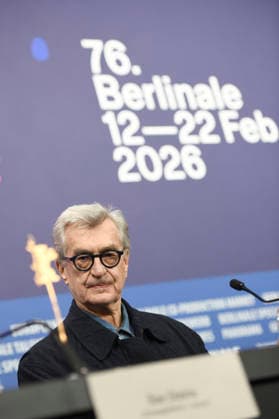 Wim Wenders bei der Pressekonferenz der internationalen Jury auf der Berlinale 2026 76. Internationale Filmfestspiele Berlin im Hotel Grand Hyatt. Berlin, 12.02.2026