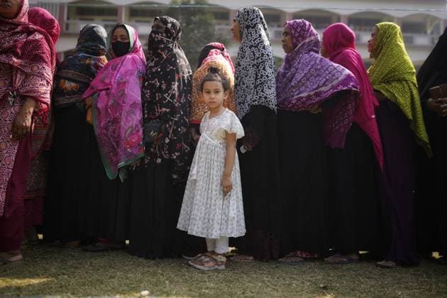 13th National Parliament Election in Dhaka, Bangladesh - 12 Feb 2026 Voters wait in a queue outside a polling station in the 13th general election in Dhaka. The election will determine the country s next government as millions of voters head to the polls amid heightened political tension and security concerns. Dhaka Bangladesh Copyright: xSultanxMahmudxMukutx xSOPAxImagesx election_2026_(15)