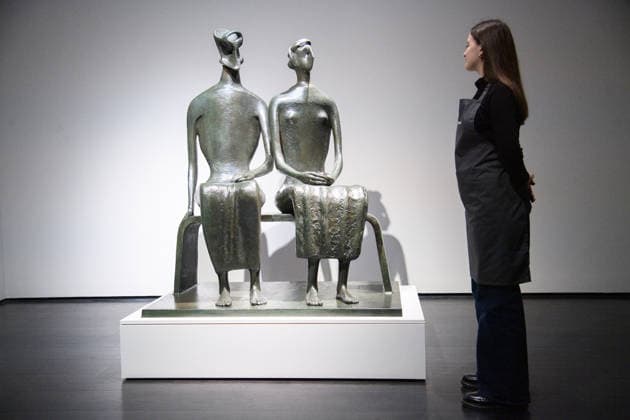 Christie s Unveils Henry Moore s King and Queen Sculpture at Christie s King Street, London, UK - 12 February, 2026 A staff member views King and Queen by Henry Moore (est. Â£10m -15m) which is to be offered at auction for the first time in Christie™s 20th 21st Century: London Evening Sale on the 5th March 2026 at Christie s King Street in London, England, UK on Thursday 12 February, 2026., Credit:Justin Ng Avalon UK, England, London, Christie s King Street  Copyright: xJustinxNgx xAvalonx 1074374977