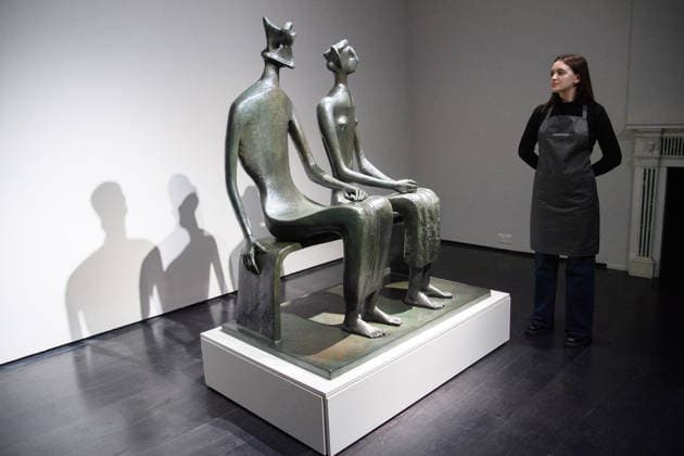 Christie s Unveils Henry Moore s King and Queen Sculpture at Christie s King Street, London, UK - 12 February, 2026 A staff member views King and Queen by Henry Moore (est. Â£10m -15m) which is to be offered at auction for the first time in Christie™s 20th 21st Century: London Evening Sale on the 5th March 2026 at Christie s King Street in London, England, UK on Thursday 12 February, 2026., Credit:Justin Ng Avalon UK, England, London, Christie s King Street  Copyright: xJustinxNgx xAvalonx 1074374983