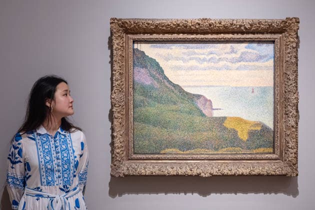 George Seurat Seurat and the Sea exhibition at the Courtauld Gallery in London, UK 12 February 2026 Seascape at Port-en-Bessin, Normandy by Georges Seurat on display at The Courtauld Gallery in London, UK, on 12 February 2026, as part of the exhibition Seurat and the Sea, devoted to the artist™s seascapes., Credit:Pete Speller Avalon  Copyright: xPetexSpellerx xAvalonx 1074376530