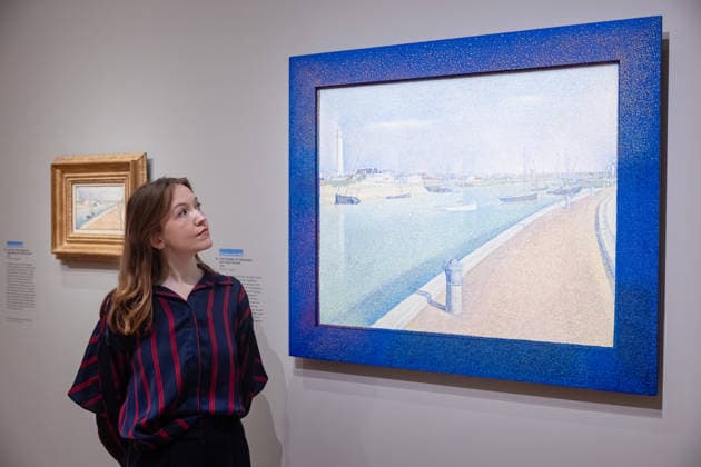 George Seurat Seurat and the Sea exhibition at the Courtauld Gallery in London, UK 12 February 2026 The Channel at Gravelines, Petit-Fort Philippe by Georges Seurat on display at The Courtauld Gallery in London, UK, on 12 February 2026, as part of the exhibition Seurat and the Sea, devoted to the artist™s seascapes., Credit:Pete Speller Avalon  Copyright: xPetexSpellerx xAvalonx 1074376594