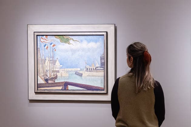 George Seurat Seurat and the Sea exhibition at the Courtauld Gallery in London, UK 12 February 2026 a Sunday and Port-en-Bessin by Georges Seurat on display at The Courtauld Gallery in London, UK, on 12 February 2026, as part of the exhibition Seurat and the Sea, devoted to the artist™s seascapes., Credit:Pete Speller Avalon  Copyright: xPetexSpellerx xAvalonx 1074377988