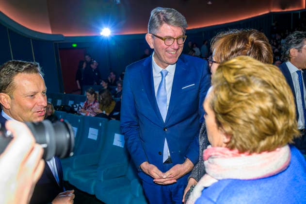 Wofram Weimer EUR, Deutschland, Berlin. 12.02.2026: Staatsminister Wolfram Weimer, Beauftragter der Bundesregierung für Kultur und Medien im Gespräch mit Sabine de Mardt. Deutschen Produzententag 2026 in Berlin. Unter dem Motto Gemeinsam stärker: Deutschlands Filmwirtschaft im internationalen Wettbewerb bringt der Deutsche Produzententag 2026 vor Eröffnung der Berlinale zentrale Akteurinnen und Akteure der nationalen und internationalen Filmwirtschaft zusammen.