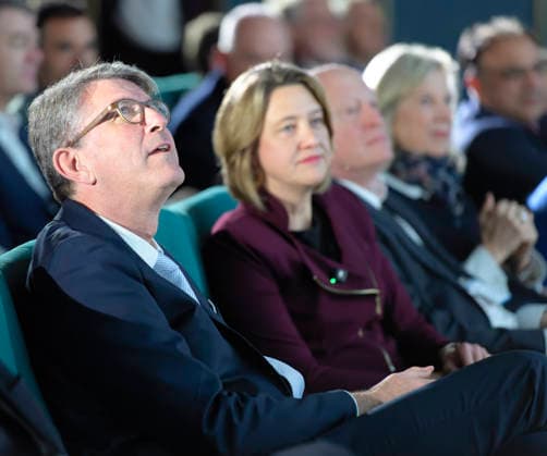 Weimer + Weisgerber EUR, Deutschland, Berlin. 12.02.2026: Staatsminister Wolfram Weimer, Beauftragter der Bundesregierung für Kultur und Medien und Anja Weisgerber, MdB besuchen den Deutschen Produzententag 2026 in Berlin. Unter dem Motto Gemeinsam stärker: Deutschlands Filmwirtschaft im internationalen Wettbewerb bringt der Deutsche Produzententag 2026 vor Eröffnung der Berlinale zentrale Akteurinnen und Akteure der nationalen und internationalen Filmwirtschaft zusammen.