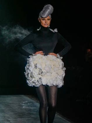February 11, 2026, New York, New York, USA: The runway and backstage scene at the NYFW Zang Toi runway show. .World - renowned Malaysian born fashion designer.known for his luxury couture timeless glamorous.designs that emphasize the female form. New York USA  - ZUMAh156 20260211_znp_h156_010 Copyright: xMiloxHessx