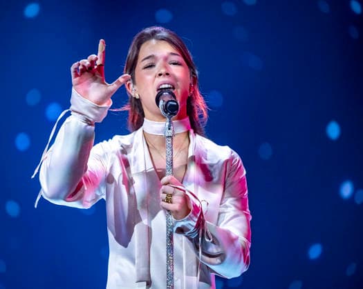 KRISTIANSTAD 2026 02 12 Eva Jumatate performs the entry Selfish at the rehearsals in Kristianstad Arena on Thursday for round 3 of Melodifestivalen 2026 KRISTIANSTAD SWEDEN x50090x  Copyright: xJohanxNilssonx xTTx MELODIFESTIVALEN 2026 KRISTIANSTAD WvgNOaU8Nqg