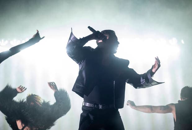 KRISTIANSTAD 2026 02 12 Patrik Jean performs the entry Dusk till Dawn at the rehearsals in Kristianstad Arena on Thursday for round 3 of Melodifestivalen 2026 KRISTIANSTAD SWEDEN x50090x  Copyright: xJohanxNilssonx xTTx MELODIFESTIVALEN 2026 KRISTIANSTAD wAitQqDMDtw