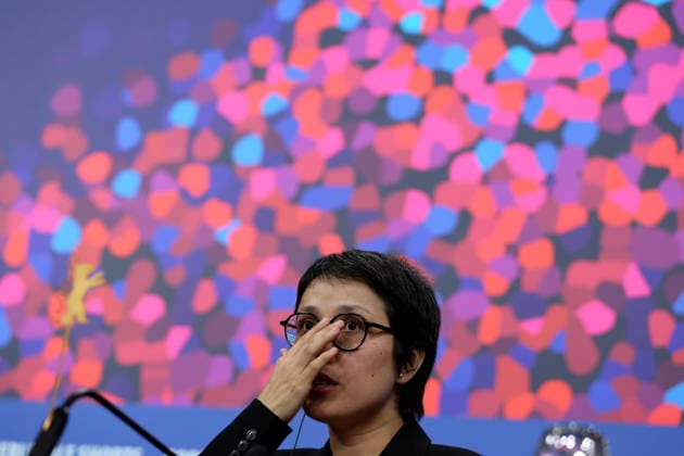 February 12, 2026, Berlin, Germany: Shahrbanoo Sadat, director and leading actress of No Good Men, speaks during the press conference for No Good Men (Berlinale Special Gala) at the 76th Berlin International Film Festival (Berlinale) in Berlin. The festival runs from Feb. 12 to 22, 2026. Berlin Germany  - ZUMAf146 20260212_zip_f146_061 Copyright: xRouzbehxFouladix