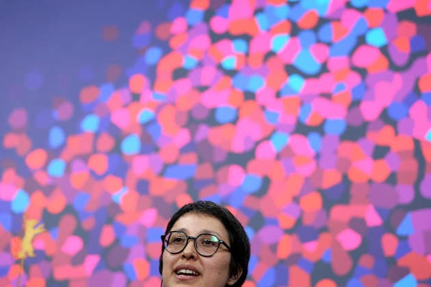 February 12, 2026, Berlin, Germany: Shahrbanoo Sadat, director and leading actress of No Good Men, speaks during the press conference for No Good Men (Berlinale Special Gala) at the 76th Berlin International Film Festival (Berlinale) in Berlin. The festival runs from Feb. 12 to 22, 2026. Berlin Germany - ZUMAf146 20260212_zip_f146_059 Copyright: xRouzbehxFouladix