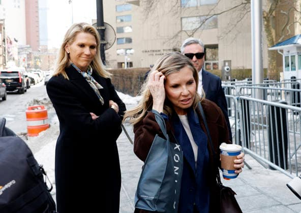 Jonesworks Publicist Stephanie Jones arrives at U.S. District Court in Manhattan with attorney Sigrid McCawley regarding her case against Justin Baldoni who sued Jones back in March 2025. on Thursday, February 12, 2026 in New York City. Justin Baldoni and Jennifer Abel have filed a lawsuit against publicist Stephanie Jones as part of the ongoing legal battle between the It Ends With Us director and cast member Blake Lively.  NYP20260212107 JOHNxANGELILLO