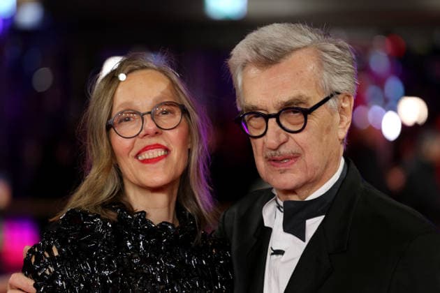 February 12, 2026, Berlin, Germany: President of the International Jury Wim Wenders (R) and Donata Wenders pose on the red carpet at the opening ceremony of the 76th Berlin International Film Festival (Berlinale), which is Europe s first major film festival of the year, in Berlin. The festival runs from February 12 to 22, 2026. Berlin Germany  - ZUMAf146 20260212_zip_f146_081 Copyright: xRouzbehxFouladix