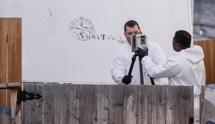 February 12, 2026, Tumbler Ridge, Bc, CANADA: Police investigators work at the home where two bodies were found in Tumbler Ridge, B.C., on Thursday, Feb. 12, 2026. Tumbler Ridge CANADA  - ZUMAc35_ 20260212_zaf_c35_197 Copyright: xChristinnexMuschix