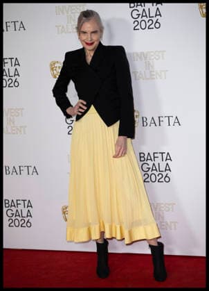. 12 02 2026. London, United Kingdom. Elizabeth McGovern arriving at the BAFTA Gala in London.  xStephenxLockx xi-Imagesx IIM-26567-0046