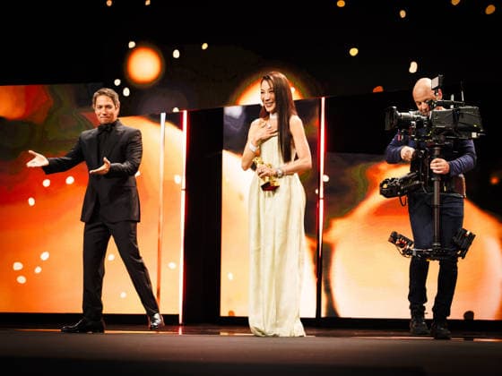 Opening Ceremony , Berlinale Palast , Berlin, Germany Michelle Yeoh accepts the Honorary Golden Bear during the Opening Ceremony for the Berlinale (Berlin Film Festival) at Berlinale Palast , Berlin, , Germany on 12 February 2026., Credit:Julie Edwards Avalon  Copyright: xJuliexEdwardsx xAvalonx 1074485378