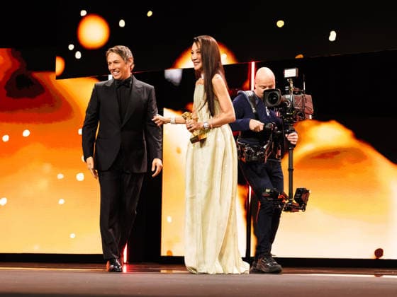 Opening Ceremony , Berlinale Palast , Berlin, Germany Michelle Yeoh accepts the Honorary Golden Bear during the Opening Ceremony for the Berlinale (Berlin Film Festival) at Berlinale Palast , Berlin, , Germany on 12 February 2026., Credit:Julie Edwards Avalon  Copyright: xJuliexEdwardsx xAvalonx 1074485393