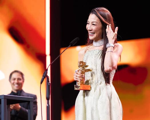 Opening Ceremony , Berlinale Palast , Berlin, Germany Michelle Yeoh accepts the Honorary Golden Bear during the Opening Ceremony for the Berlinale (Berlin Film Festival) at Berlinale Palast , Berlin, , Germany on 12 February 2026., Credit:Julie Edwards Avalon  Copyright: xJuliexEdwardsx xAvalonx 1074485584