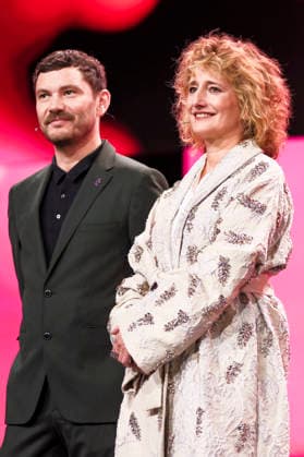 Michael Stütz und Tricia Tuttle bei der Festivaleröffnung mit der Premiere des Kinofilms No Good Men auf der Berlinale 2026 76. Internationale Filmfestspiele Berlin im Berlinale Palast. Berlin, 12.02.2026