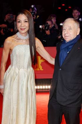 Michelle Yeoh mit Dhemann Jean Todt bei der Festivaleröffnung mit der Premiere des Kinofilms No Good Men auf der Berlinale 2026 76. Internationale Filmfestspiele Berlin im Berlinale Palast. Berlin, 12.02.2026