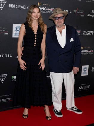 February 12, 2026, West Hollywood, California, USA: LOUISE KUGELBERG SCHNABEL and JULIAN SCHNABEL attend the Filming Italy Los Angeles 11th editioned carpet. West Hollywood USA - ZUMAb173 20260212_aap_b173_006 Copyright: xBillyxBennightx