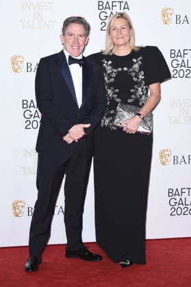 Rob Brydon mit Ehefrau Clare Holland bei der BAFTA 2026 Invest in Talent Gala im Hotel Chancery Rosewood. London, 12.02.2026