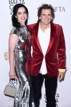Sally Humphreys Wood mit Ehemann Ron Wood bei der BAFTA 2026 Invest in Talent Gala im Hotel Chancery Rosewood. London, 12.02.2026