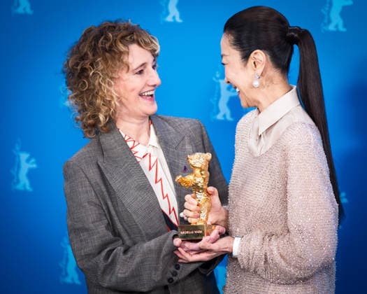 Photocall for Honorary Golden Bear , Grand Hyatt Berlin, Berlin, Germany Festival director Tricia Tuttle with Michelle Yeoh seen at the Photocall for Honorary Golden Bear during Berlinale (Berlin Film Festival) at Grand Hyatt Berlin, Berlin, , Germany on 13 February 2026., Credit:Julie Edwards Avalon  Copyright: xJuliexEdwardsx xAvalonx 1074597305