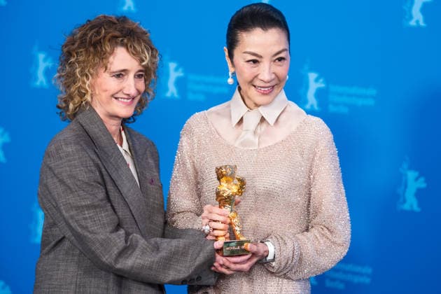 Photocall for Honorary Golden Bear , Grand Hyatt Berlin, Berlin, Germany Festival director Tricia Tuttle with Michelle Yeoh seen at the Photocall for Honorary Golden Bear during Berlinale (Berlin Film Festival) at Grand Hyatt Berlin, Berlin, , Germany on 13 February 2026., Credit:Julie Edwards Avalon  Copyright: xJuliexEdwardsx xAvalonx 1074597311