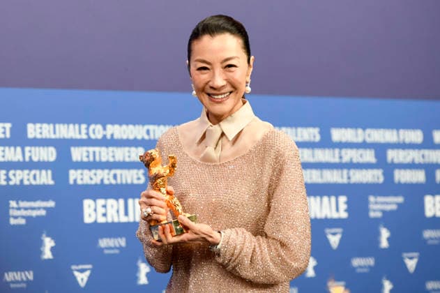 Michelle Yeoh bei der Pressekonferenz zur Verleihung des Goldenen Ehrenbären für das Lebenswerk auf der Berlinale 2026 76. Internationale Filmfestspiele Berlin im Hotel Grand Hyatt. Berlin, 13.02.2025