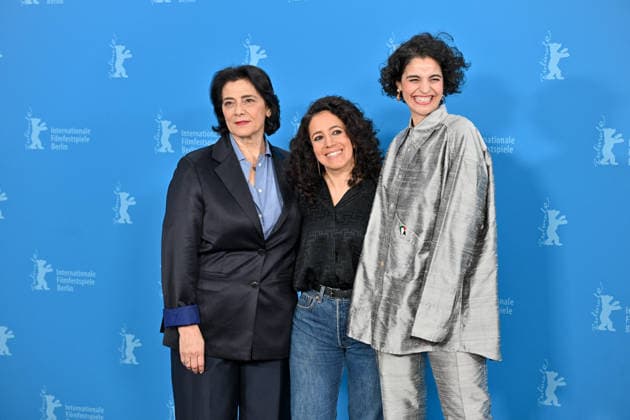 76th Berlin Film Festival Photocall A Voix Basse Leyla Bouzid, Hiam Abbas, Eye Bouteraa attending a photocall for the movie A Voix Basse (In A Whisper) during 76th Berlin International Film Festival in Berlin, Germany on 13 February 2026. Photo by Julien Reynaud APS-Medias ABACAPRESS.COM Berlin  Copyright: xReynaudxJulien APS-Medias ABACAx