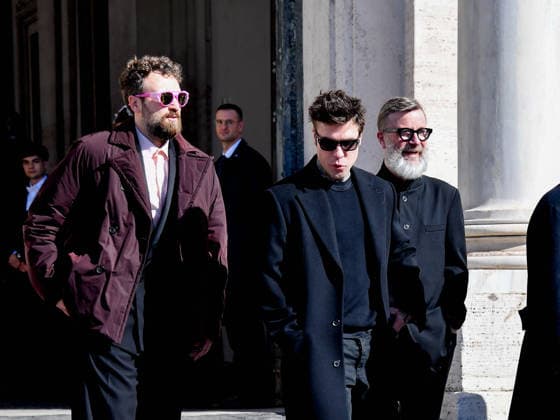 Rome, the delegation of the 76th Sanremo Festival arrives at the Quirinale to meet the President of the Republic. Pictured: Dargen D Amico, Fedez, Marco Masini  Copyright: xVincenzoxLandix xipa-agency.netx xVincenzoxLandix IPA_Agency_IPA71425745