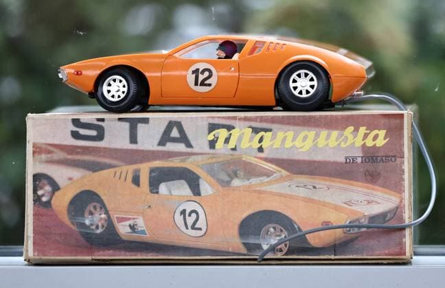 Modell Leben - Modellbaumesse 13.02.2026, Erfurt, Thueringer Modellbaumesse Modell Leben im Bild: Modell eines De Tomaso Mangusta