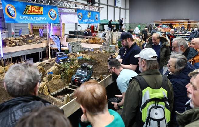 Modell Leben - Modellbaumesse 13.02.2026, Erfurt, Thueringer Modellbaumesse Modell Leben im Bild: die Sherpa Trophy zieht viele Besucher an