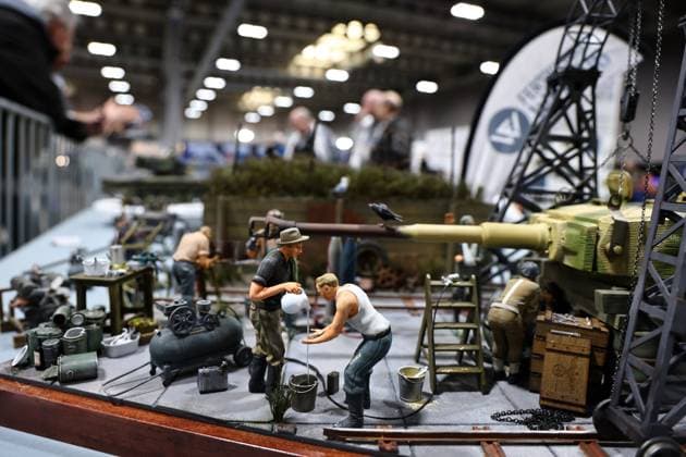 Modell Leben - Modellbaumesse 13.02.2026, Erfurt, Thueringer Modellbaumesse Modell Leben im Bild: Szenen aus der Militaerszene