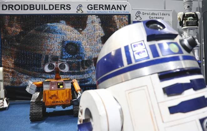 Modell Leben - Modellbaumesse 13.02.2026, Erfurt, Thueringer Modellbaumesse Modell Leben im Bild: Wall-E und R2D2 als grosse Modelle