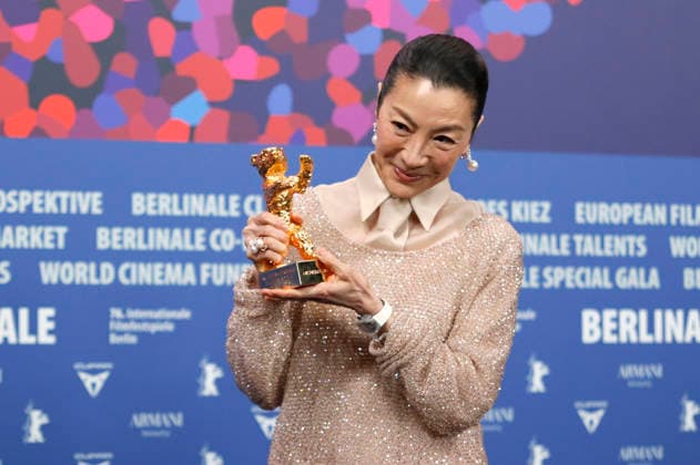 Michelle Yeoh bei der Pressekonferenz zur Verleihung des Goldenen Ehrenbären für das Lebenswerk auf der Berlinale 2026 76. Internationale Filmfestspiele Berlin im Hotel Grand Hyatt. Berlin, 13.02.2025