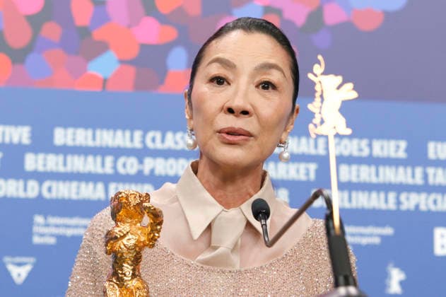 Michelle Yeoh bei der Pressekonferenz zur Verleihung des Goldenen Ehrenbären für das Lebenswerk auf der Berlinale 2026 76. Internationale Filmfestspiele Berlin im Hotel Grand Hyatt. Berlin, 13.02.2025