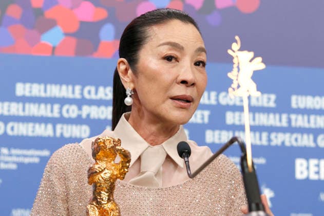 Michelle Yeoh bei der Pressekonferenz zur Verleihung des Goldenen Ehrenbären für das Lebenswerk auf der Berlinale 2026 76. Internationale Filmfestspiele Berlin im Hotel Grand Hyatt. Berlin, 13.02.2025