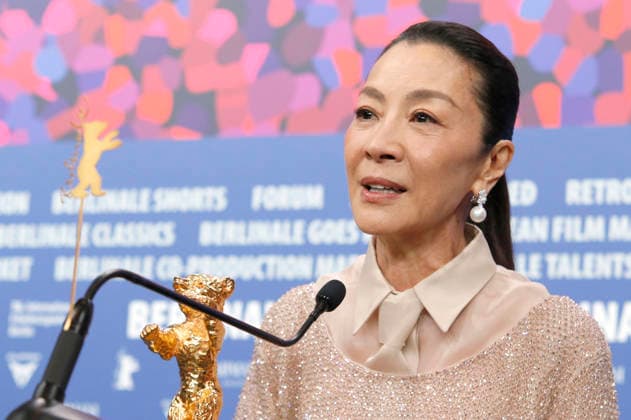 Michelle Yeoh bei der Pressekonferenz zur Verleihung des Goldenen Ehrenbären für das Lebenswerk auf der Berlinale 2026 76. Internationale Filmfestspiele Berlin im Hotel Grand Hyatt. Berlin, 13.02.2025