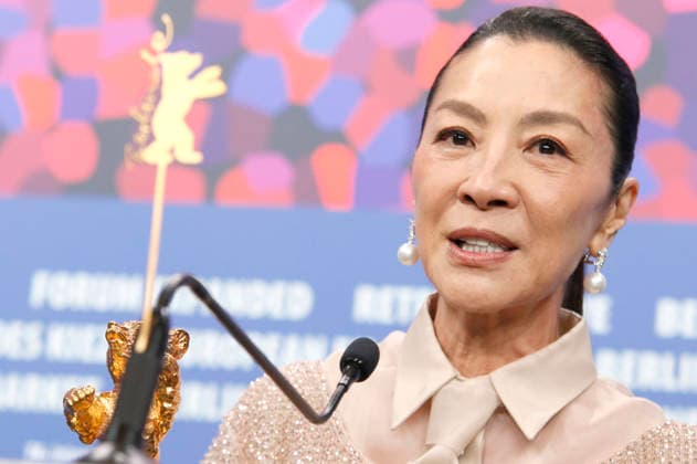 Michelle Yeoh bei der Pressekonferenz zur Verleihung des Goldenen Ehrenbären für das Lebenswerk auf der Berlinale 2026 76. Internationale Filmfestspiele Berlin im Hotel Grand Hyatt. Berlin, 13.02.2025