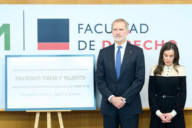 13-02-2026 Madrid Queen Letizia and King Felipe visited the exhibition In Memoriam Toas Y Valiemte 1996-2026 and attended the ceremony of the 30th anniversary of the assassination of Francisco Tomas Y Valiente by the terrorist group ETA at the Faculty of Law in Madrid. No Spain Â  Copyright: xPPEx