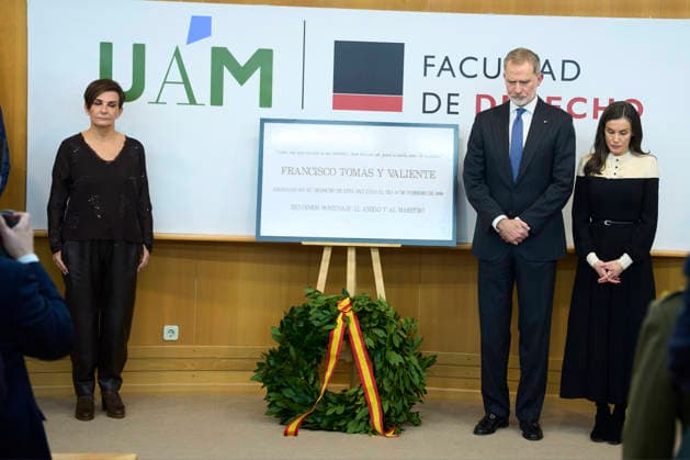 13-02-2026 Madrid Queen Letizia and King Felipe visited the exhibition In Memoriam Toas Y Valiemte 1996-2026 and attended the ceremony of the 30th anniversary of the assassination of Francisco Tomas Y Valiente by the terrorist group ETA at the Faculty of Law in Madrid. No Spain Â  Copyright: xPPEx
