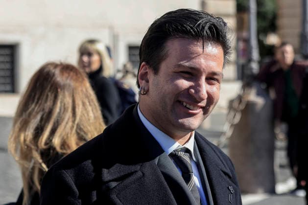 February 13, 2026, Rome, Rome, ITALY: February 13, 2026, Rome. The artists of the 66th Sanremo Festival at the Quirinale Palace to meet the President of the Republic. Pictured is Eddie Brock. Rome ITALY  - ZUMAa289 20260213_zia_a289_032 Copyright: xRichardxDexLucax