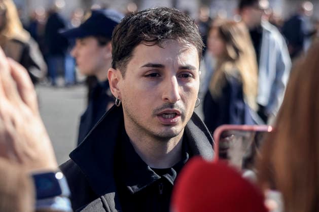 February 13, 2026, Rome, Rome, ITALY: February 13, 2026, Rome. The artists of the 66th Sanremo Festival at the Quirinale Palace to meet the President of the Republic. Pictured: Nayt. Rome ITALY  - ZUMAa289 20260213_zia_a289_036 Copyright: xRichardxDexLucax